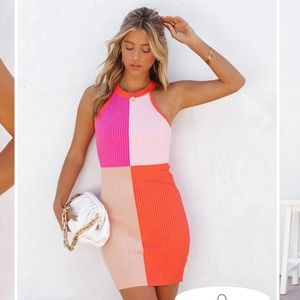 VICI Color-block Bodycon Mini dress